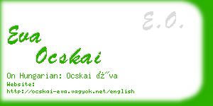 eva ocskai business card